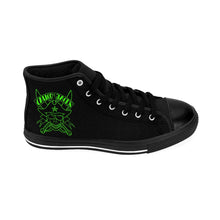 Load image into Gallery viewer, 4 Women's High-top Sneakers Green Skull by Calico Jacks
