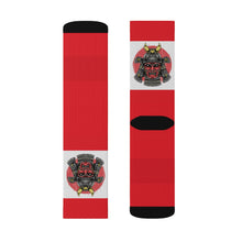 Cargar imagen en el visor de la galería, 11 Samurai on Red Socks by Calico Jacks