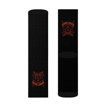 Load image into Gallery viewer, 10 Orange Skulls on Socks by Calico Jacks