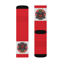 Cargar imagen en el visor de la galería, 3 Samurai on Red Socks by Calico Jacks