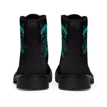 Charger l'image dans la galerie, 7 Women's Canvas Boots Blue Skull by Calico Jacks
