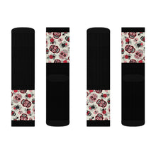 Load image into Gallery viewer, 2 Sugar Skull Tops of Socks by Calico Jacks