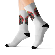 Load image into Gallery viewer, 4 Samurai on White Socks by Calico Jacks
