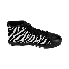 Load image into Gallery viewer, 4 Men's High-top Sneakers Zebra Print by Calico Jacks