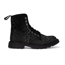 Load image into Gallery viewer, 4 Women's Canvas Boots Black Leopard Print by Calico Jacks