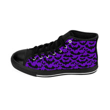 Load image into Gallery viewer, 3 Men's High-top Sneakers Purple Bats by Calico Jacks