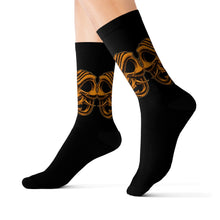Load image into Gallery viewer, 11 Gold Oni on Blacks Socks by Calico Jacks