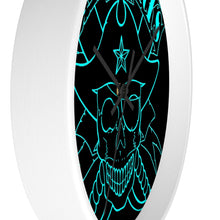 Cargar imagen en el visor de la galería, 10 Wall clock Skull Blue design by Calico Jacks