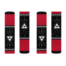 Load image into Gallery viewer, 2 Moon Pyramid Rouge Socks by Calico Jacks
