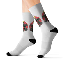 Load image into Gallery viewer, 12 Samurai on White Socks by Calico Jacks
