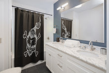 Load image into Gallery viewer, 2 Shower Curtain Voodoo Bones Black design by Calico Jacks

