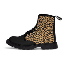 Load image into Gallery viewer, 2 Men's Canvas Boots Leopard Print by Calico Jacks