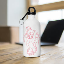 Load image into Gallery viewer, 6 Steel Water Bottle Hula Red design by Calico Jacks
