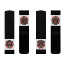 Cargar imagen en el visor de la galería, 9 Samurai on Black Socks by Calico Jacks