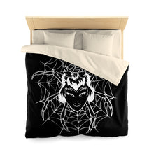 Cargar imagen en el visor de la galería, 1 Microfiber Duvet Cover Spider Black Design by Calico Jacks