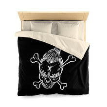 Cargar imagen en el visor de la galería, 1 Microfiber Duvet Cover Voodoo Bones White design by Calico Jacks