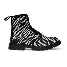 Load image into Gallery viewer, Women's Canvas Boots Zebra Print by Calico Jacks