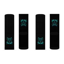 Load image into Gallery viewer, 5 Blue Skulls on Socks by Calico Jacks