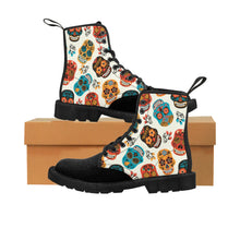 Load image into Gallery viewer, 1 Women&#39;s Canvas Boots Sugar Skulls by Calico Jacks
