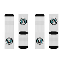 Load image into Gallery viewer, 5 Blue Pirate Girl on Socks by Calico Jacks