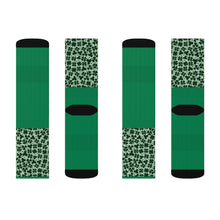 Load image into Gallery viewer, 2 Lucky Clover Tops of Socks by Calico Jacks
