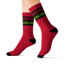 Charger l'image dans la galerie, 4 Game Over Rouge Socks by Calico Jacks