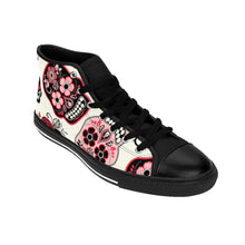 Load image into Gallery viewer, 8 Women's High-top Sneakers Sugar Skulls by Calico Jacks