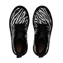 Load image into Gallery viewer, Women's Canvas Boots Zebra Print by Calico Jacks
