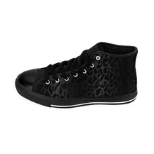 Lade das Bild in den Galerie-Viewer, 3 Men's High-top Sneakers Black Leopard Print by Calico Jacks