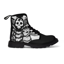 Load image into Gallery viewer, 3 Men's Canvas Boots Death's Head Moth by Calico Jacks