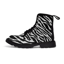 Load image into Gallery viewer, Women's Canvas Boots Zebra Print by Calico Jacks