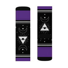 Charger l'image dans la galerie, 7 Moon Pyramid Purple Socks by Calico Jacks