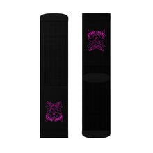 Load image into Gallery viewer, 10 Purple Skulls on Socks by Calico Jacks