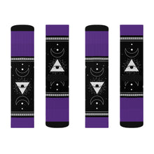 Charger l'image dans la galerie, 9 Moon Pyramid Purple Socks by Calico Jacks