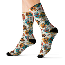 Load image into Gallery viewer, 12 Sugar Skulls on Socks by Calico Jacks