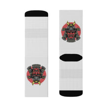 Cargar imagen en el visor de la galería, 7 Samurai on White Socks by Calico Jacks