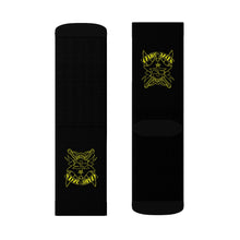 Load image into Gallery viewer, 6 Yellow Skulls on Socks by Calico Jacks
