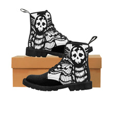 Load image into Gallery viewer, 1 Men's Canvas Boots Death's Head Moth by Calico Jacks