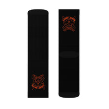 Load image into Gallery viewer, 1 Orange Skulls on Socks by Calico Jacks