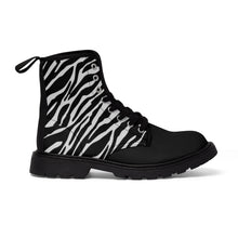 Load image into Gallery viewer, 3 Men's Canvas Boots Zebra Stripe by Calico Jacks