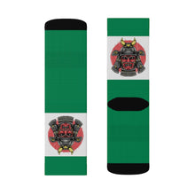 Cargar imagen en el visor de la galería, 6 Samurai on Green Socks by Calico Jacks