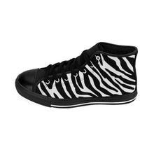 Load image into Gallery viewer, 3 Men's High-top Sneakers Zebra Print by Calico Jacks