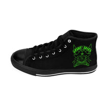 Load image into Gallery viewer, 2 Women's High-top Sneakers Green Skull by Calico Jacks