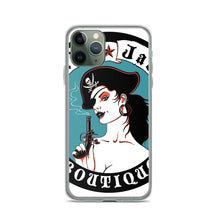 Load image into Gallery viewer, cc iPhone Case Pirate Blue Stamp design by Calico Jacks
