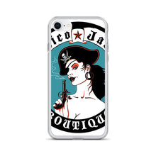 Load image into Gallery viewer, p iPhone Case Pirate Blue Stamp design by Calico Jacks