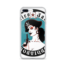 Load image into Gallery viewer, r iPhone Case Pirate Blue Stamp design by Calico Jacks
