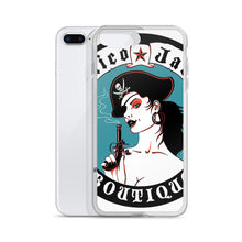 Load image into Gallery viewer, q iPhone Case Pirate Blue Stamp design by Calico Jacks