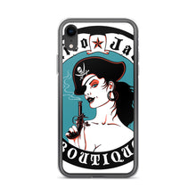 Load image into Gallery viewer, h iPhone Case Pirate Blue Stamp design by Calico Jacks
