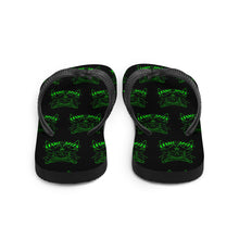 Load image into Gallery viewer, 3 Flip-Flops Multi Skull Green design by Calico Jacks