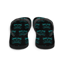 Load image into Gallery viewer, 3 Flip-Flops Skull Multi Blue design by Calico Jacks